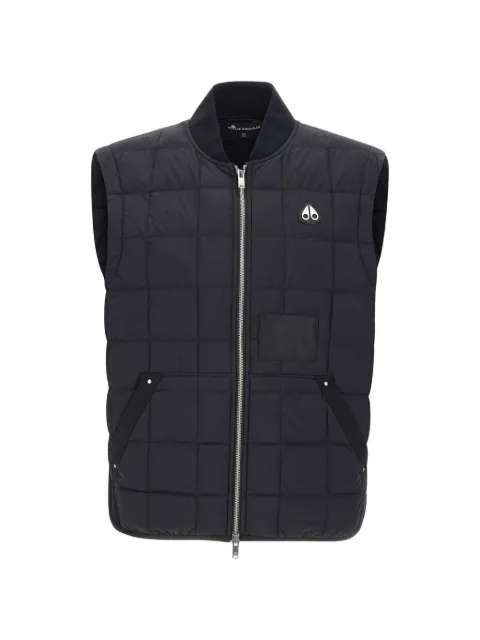Moose Knuckles quilted logo patch vest