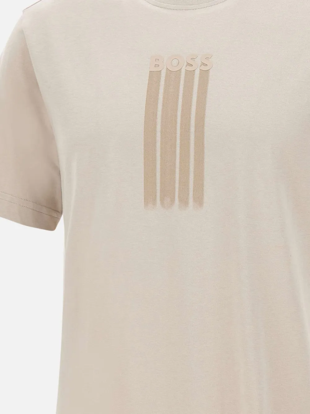 BOSS Te-Bass T-shirt met ronde hals Beige