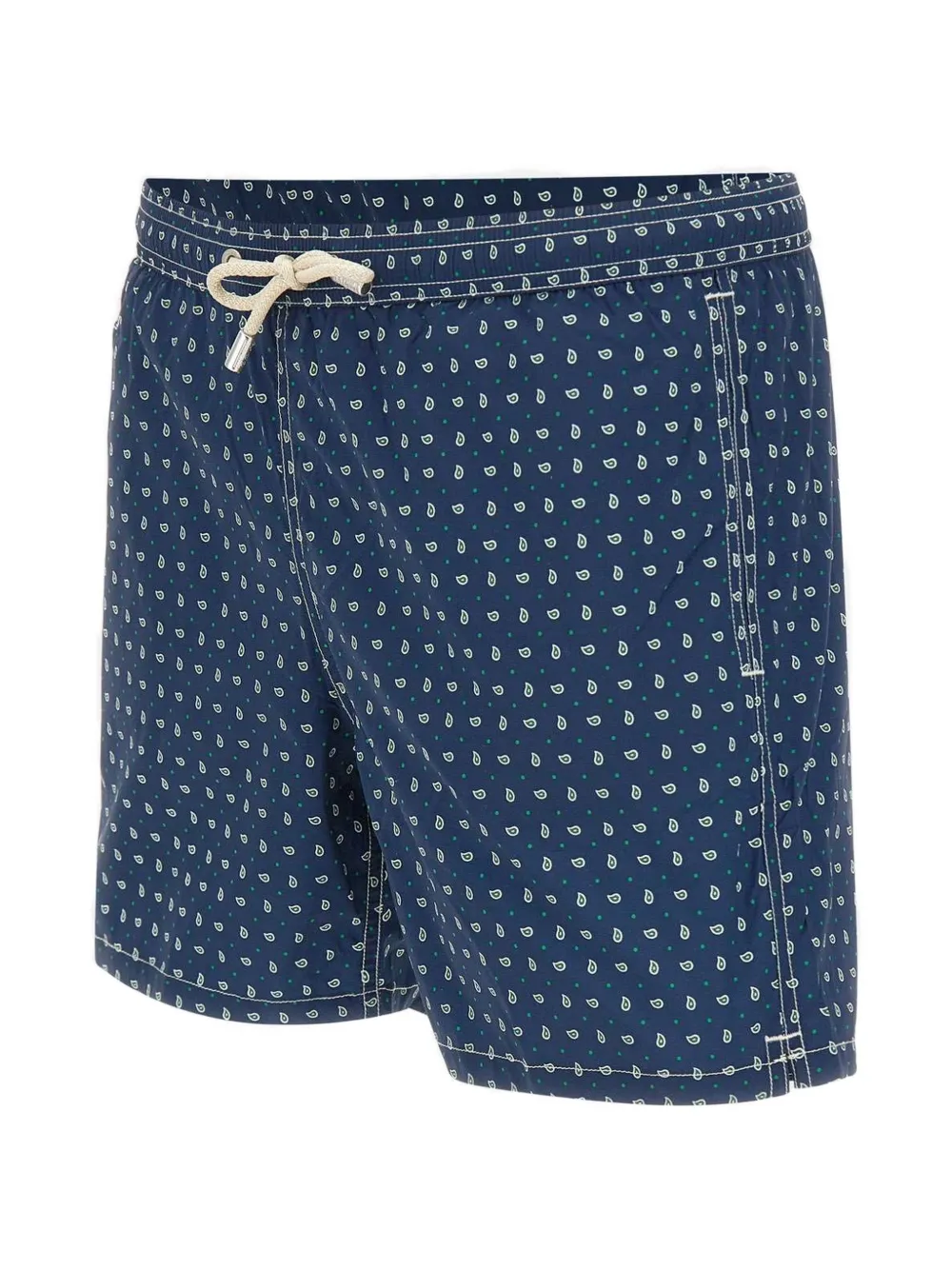 MC2 Saint Barth Lighting Micro zwembroek met paisley-print en trekkoord Blauw