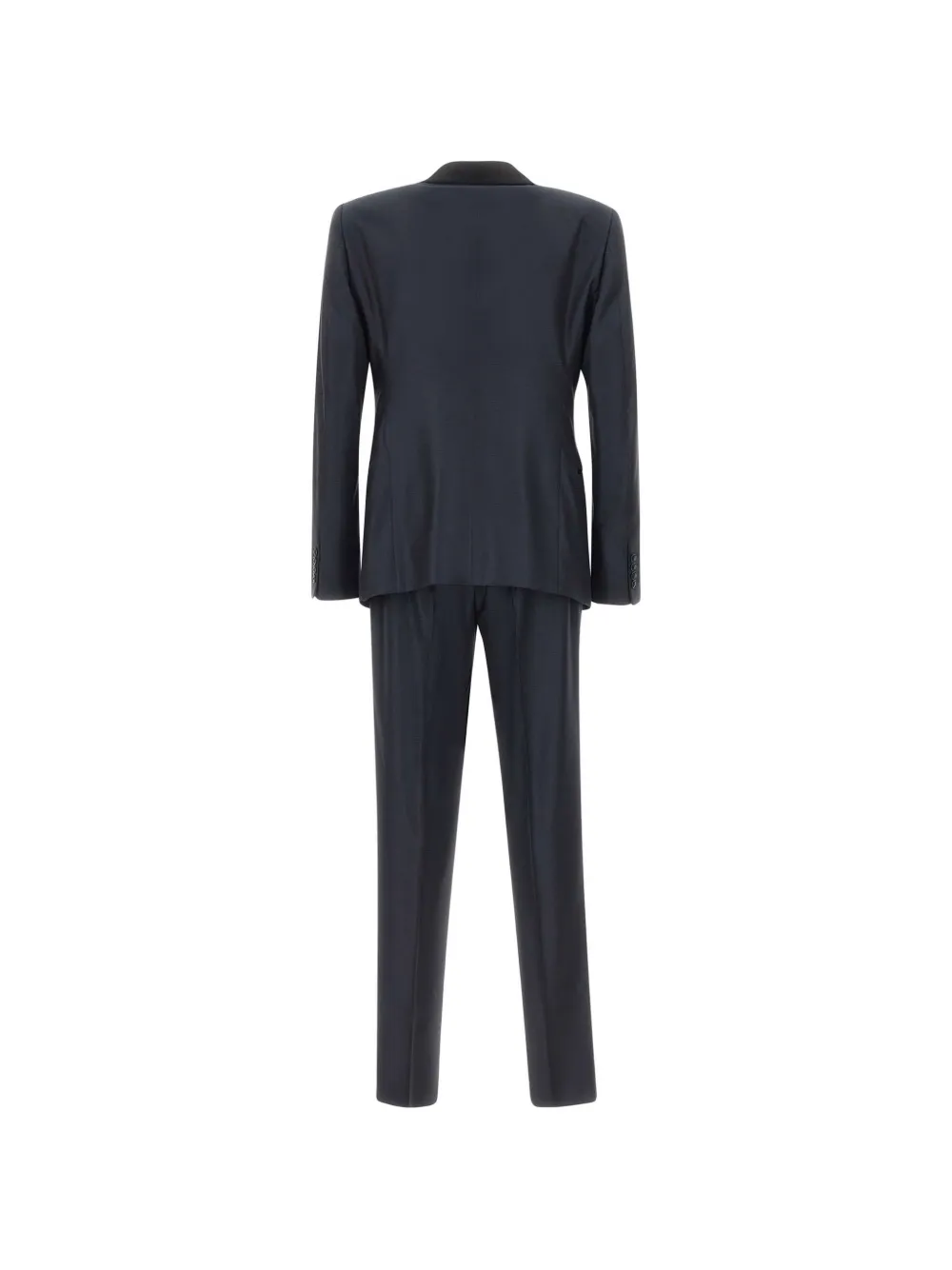 Emporio Armani Pak met enkele rij knopen en sjaalrevers Blauw