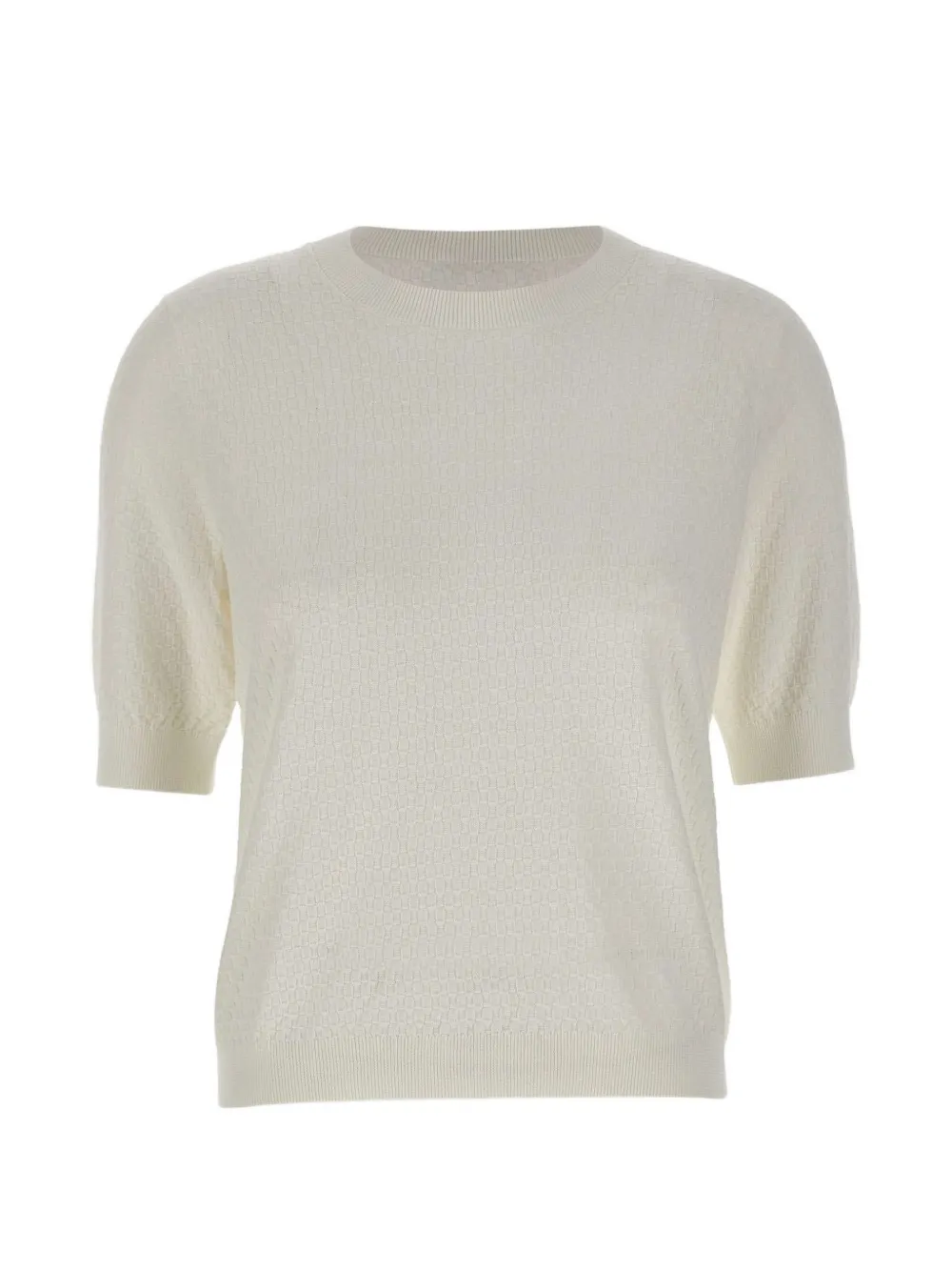 Kangra interwoven short sleeve T-shirt - Bianco