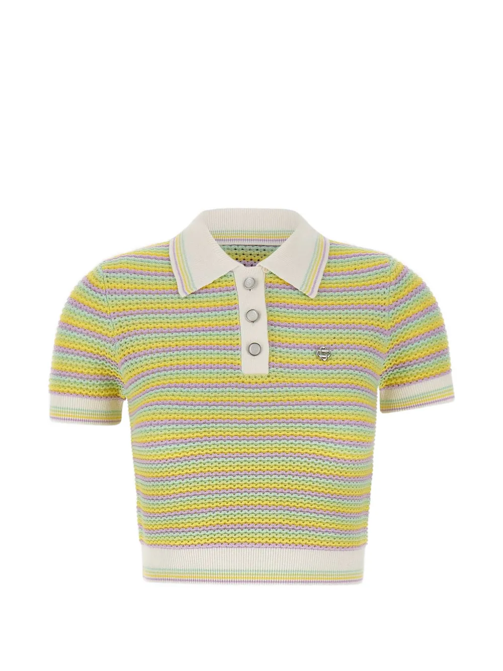 Casablanca Bourgeois striped logo polo shirt - Giallo
