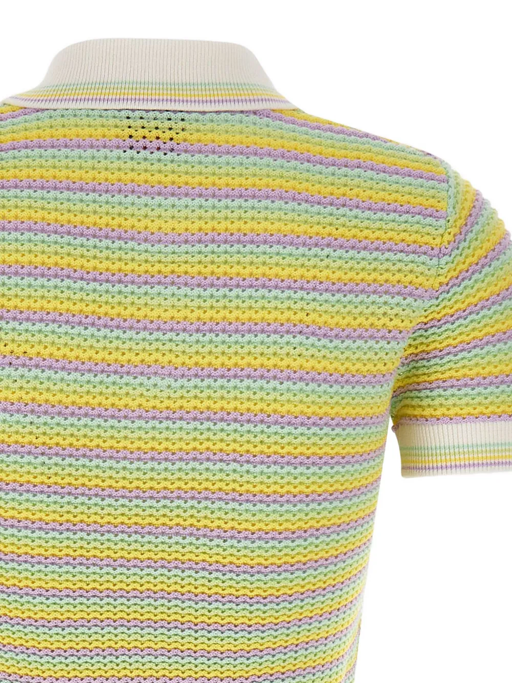 Casablanca Bourgeois gestreept poloshirt met logo Geel