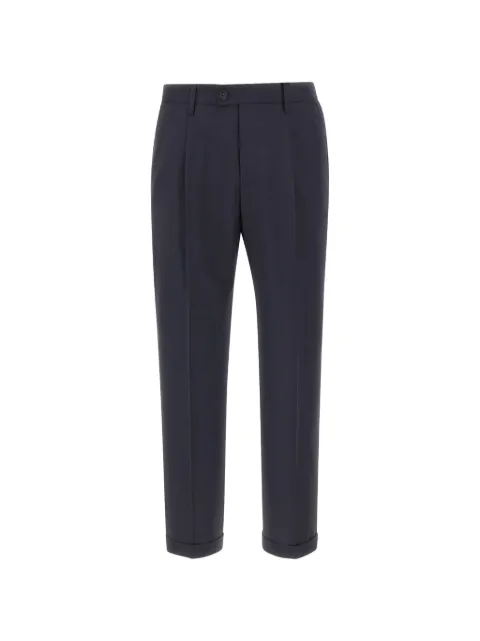 DEVORE pleats flap wool trousers