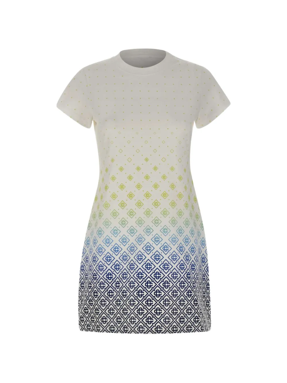 Casablanca AOP Monogram crew neck T-shirt dress - Bianco