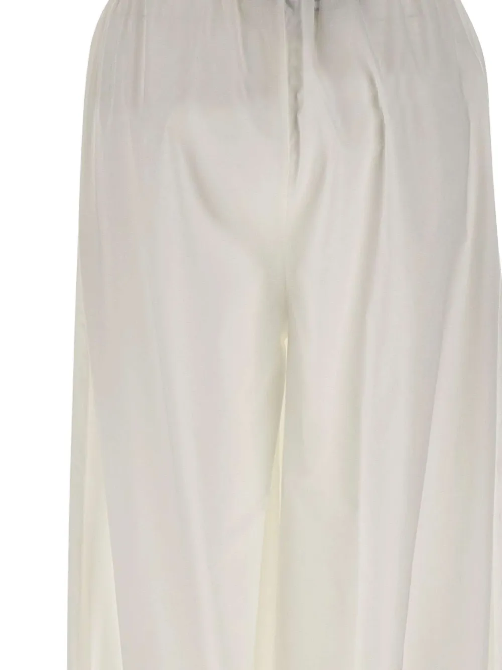The Garment Bazaar broek met trekkoord en kwastje Wit