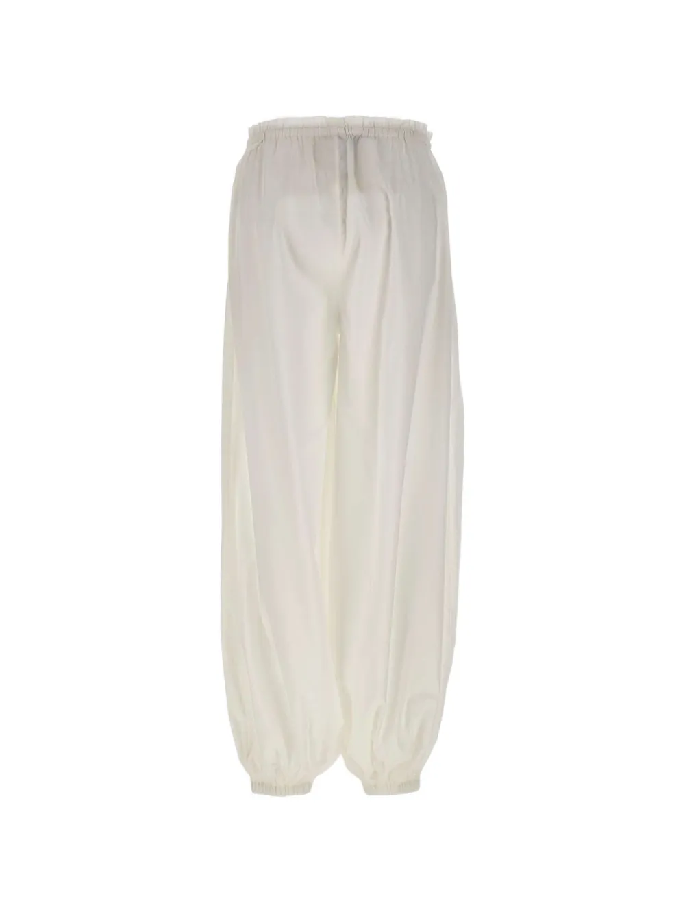 The Garment Bazaar broek met trekkoord en kwastje Wit