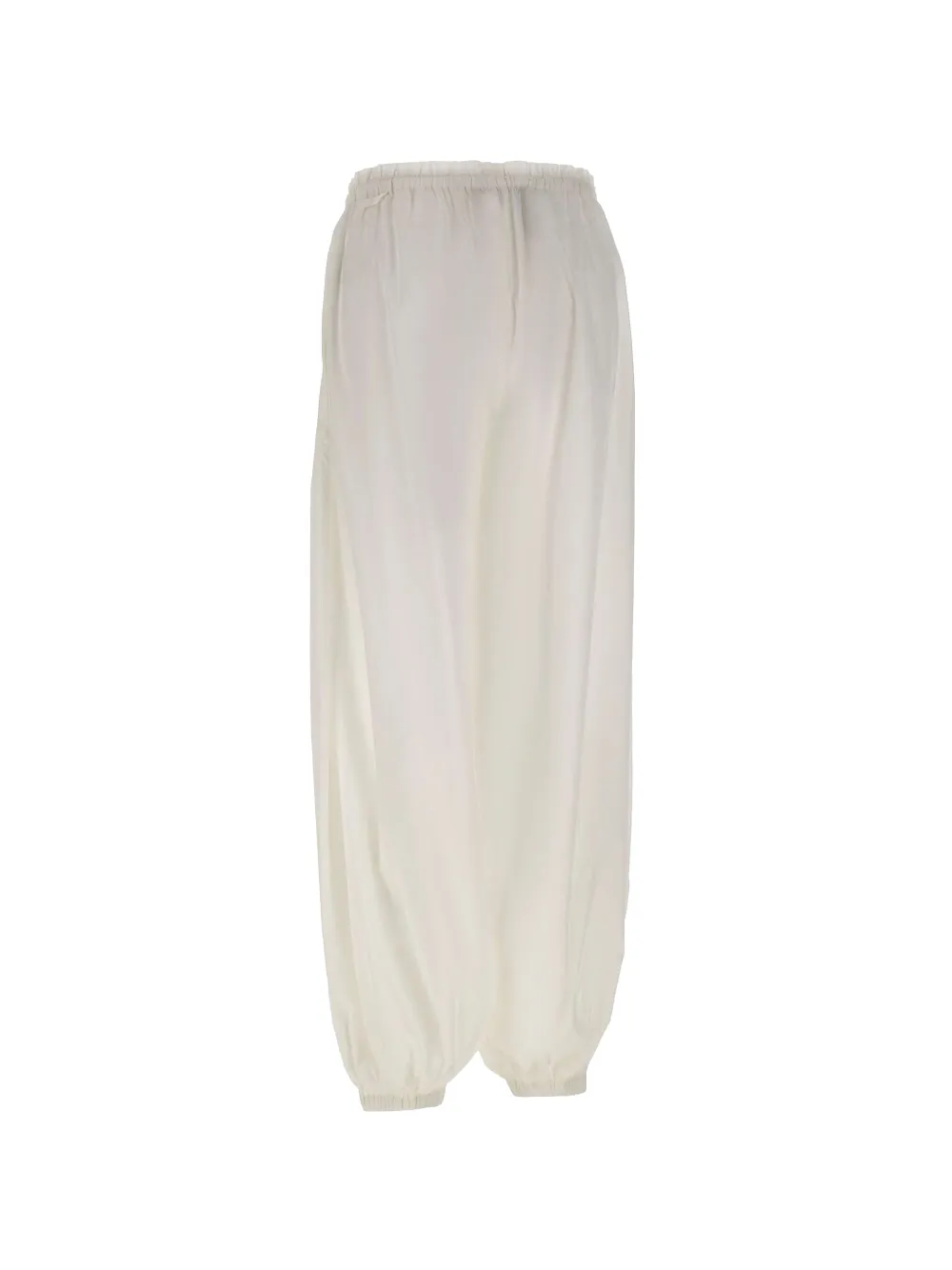 The Garment Bazaar broek met trekkoord en kwastje Wit
