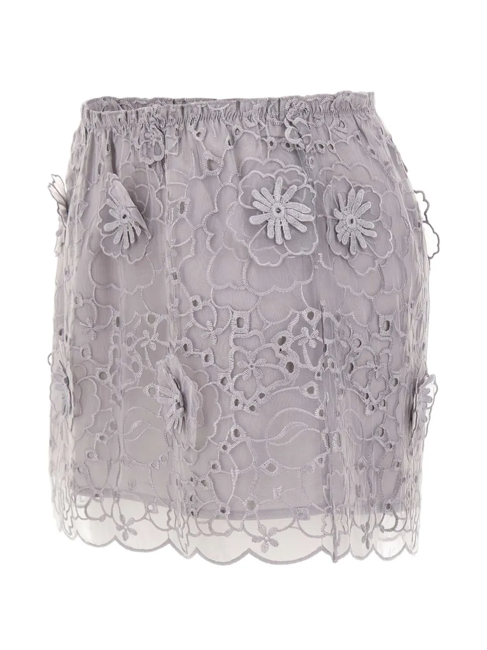  The Garment Sydney Floral Embroidered Skirt - Grey 