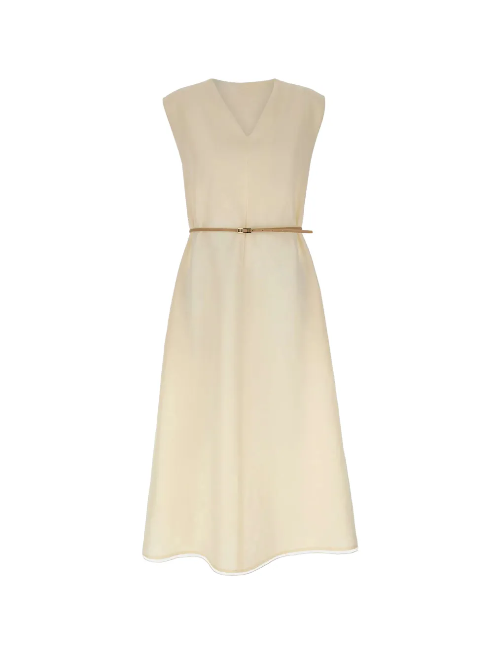 Fabiana Filippi V-neck belted midi dress - Toni neutri