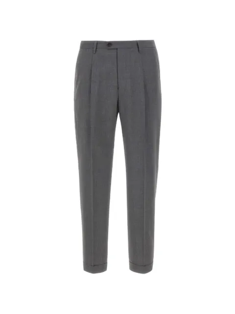 DEVORE front-pleats cuffed trousers