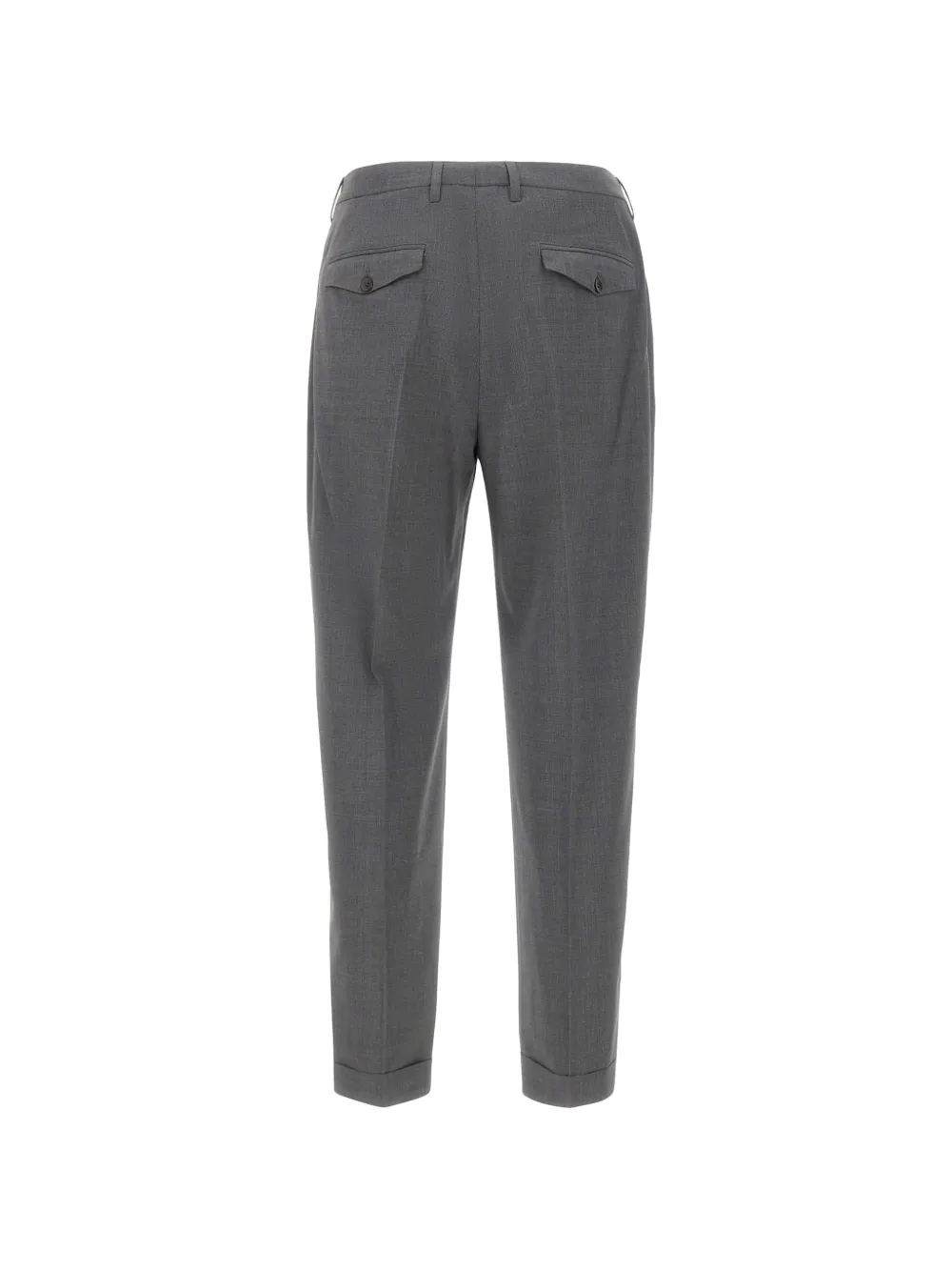 Devore Front-pleats Cuffed Trousers In Gray