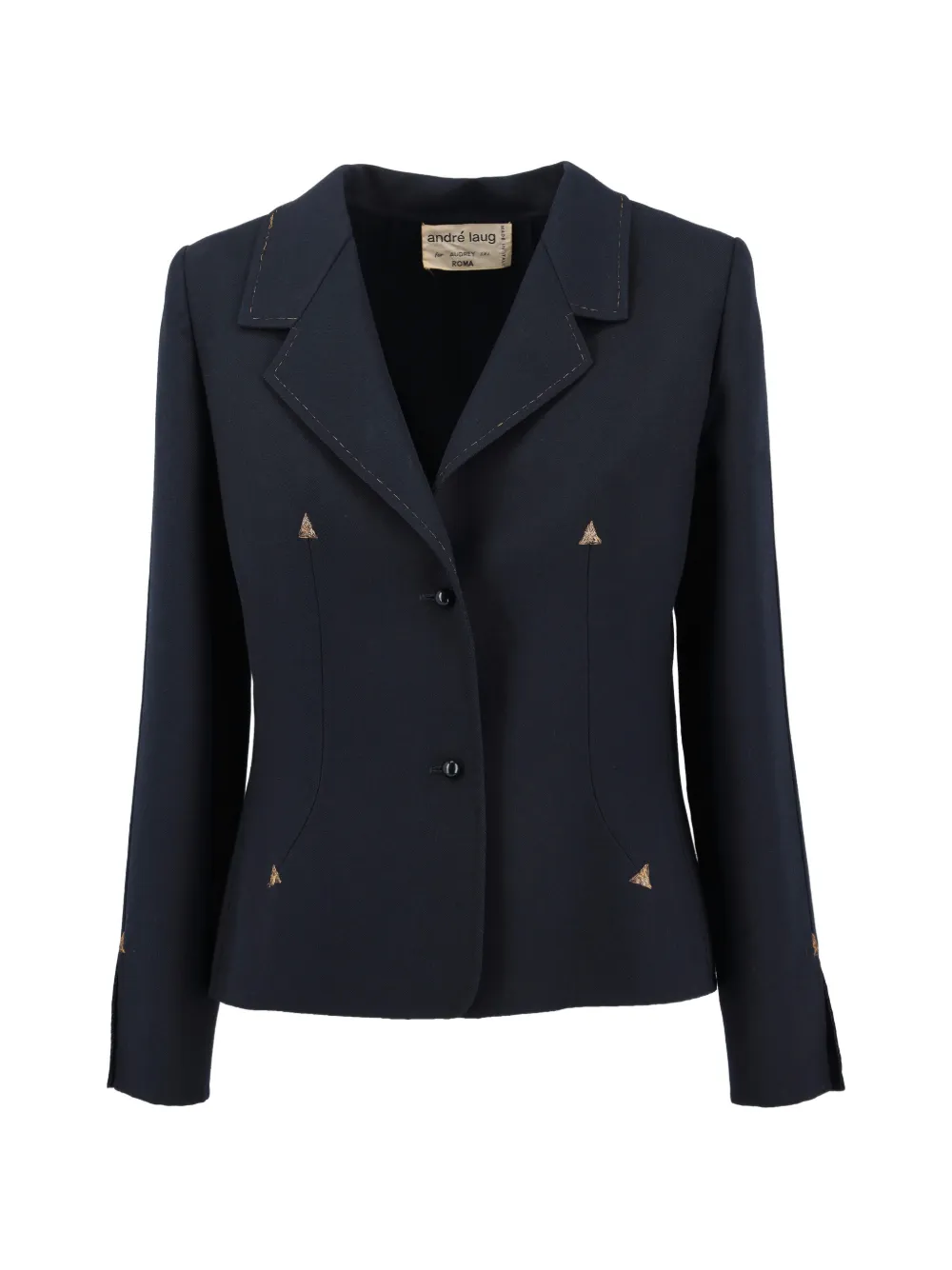 Andrè Laug Vintage 1900s triangle embellishment jacket - Blau