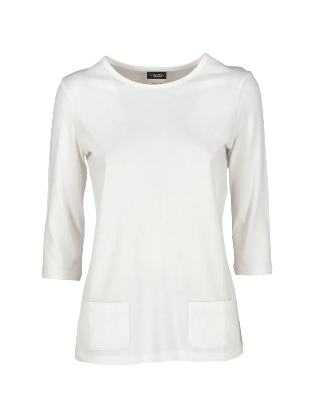 CHANEL Pre-Owned patch-pocket T-shirt - Weiß