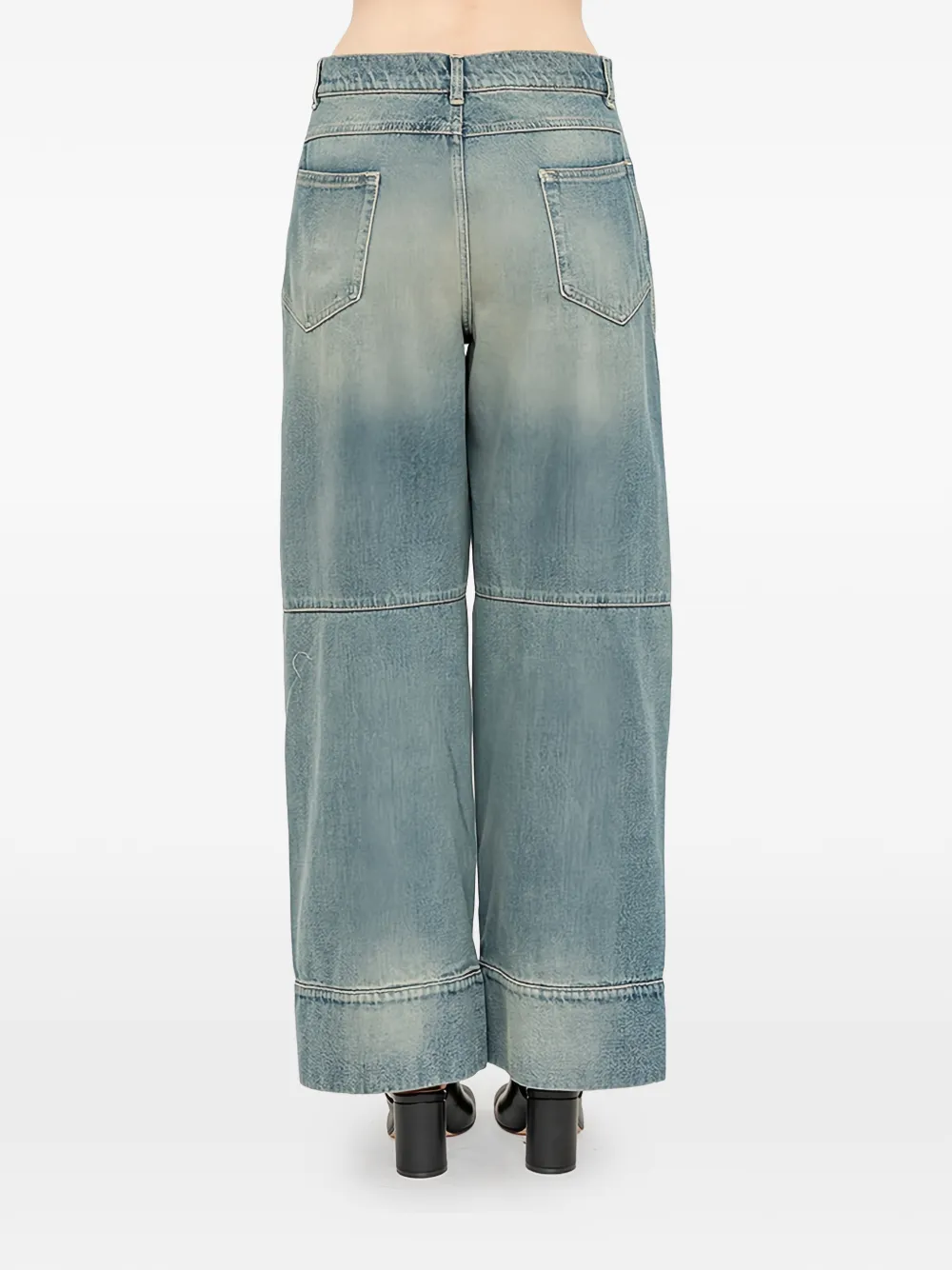 Andrea Ya'aqov Jeans met hoge cuffs Blauw