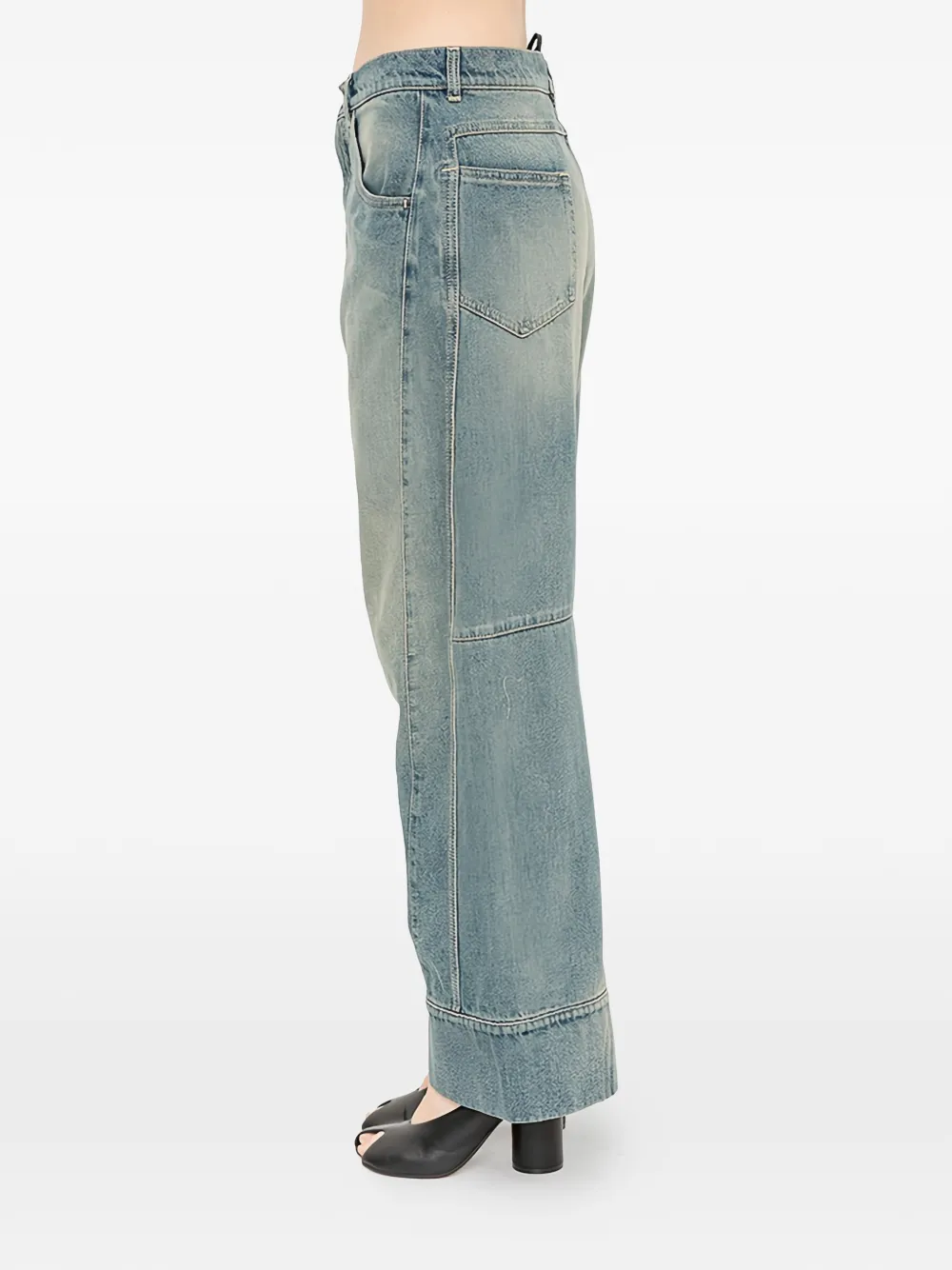 Andrea Ya'aqov Jeans met hoge cuffs Blauw