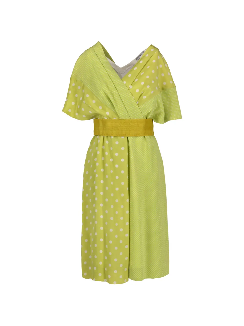 Roberto Capucci Vintage V-neck polka dot dress - Grün