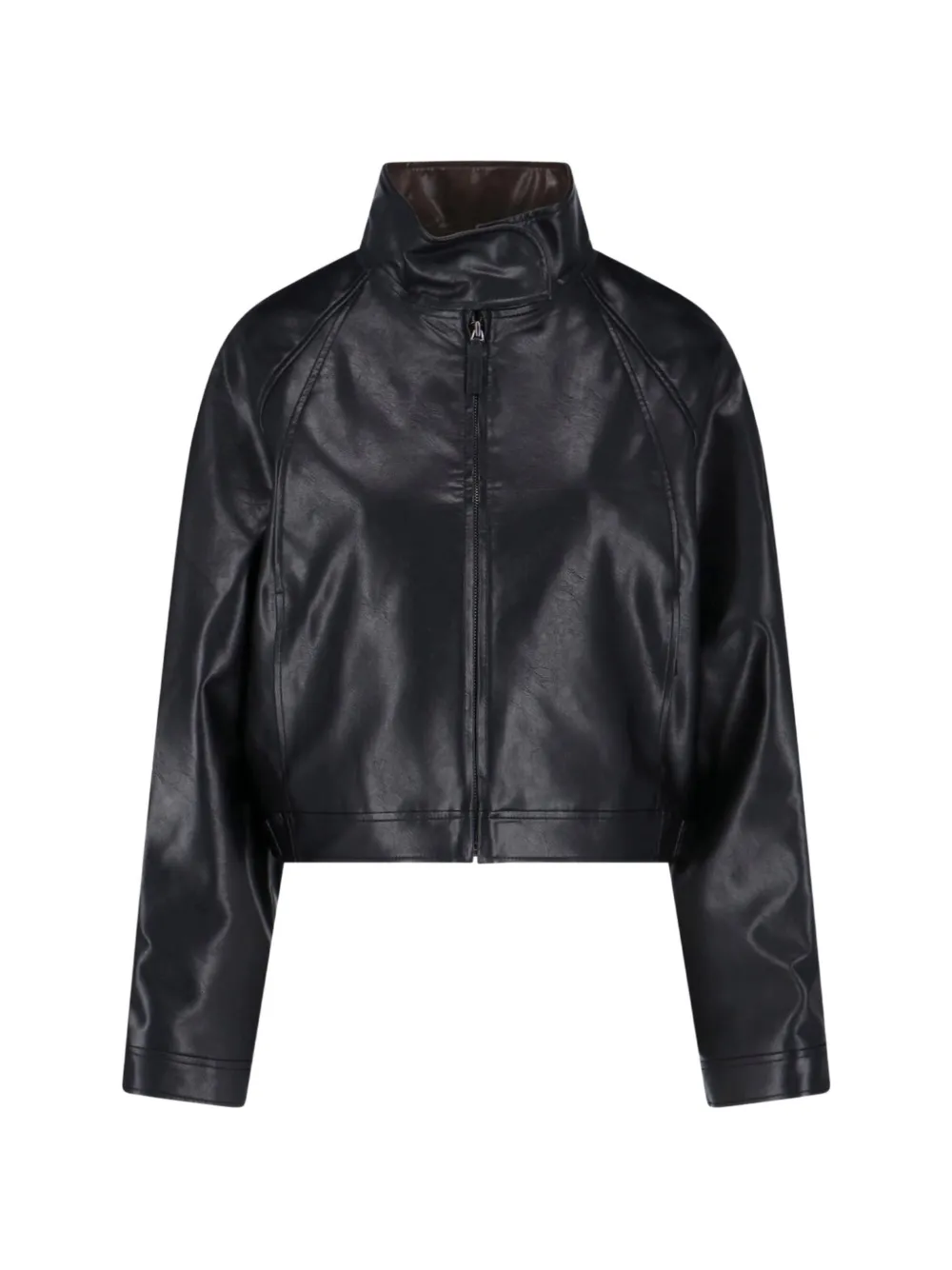 Low Classic cropped high-neck jacket - Nero