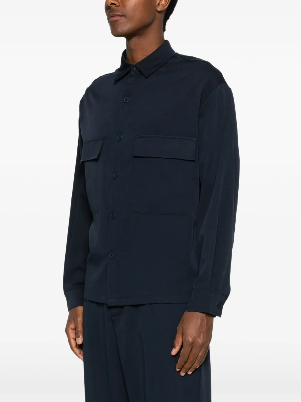 IMPERIAL Shirtjack met klepzak Blauw