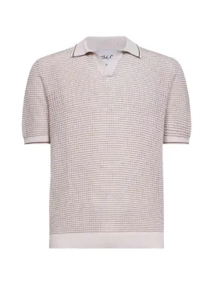 Brunello Cucinelli Ribbed Henley-collar T-shirt | Neutrals | FARFETCH