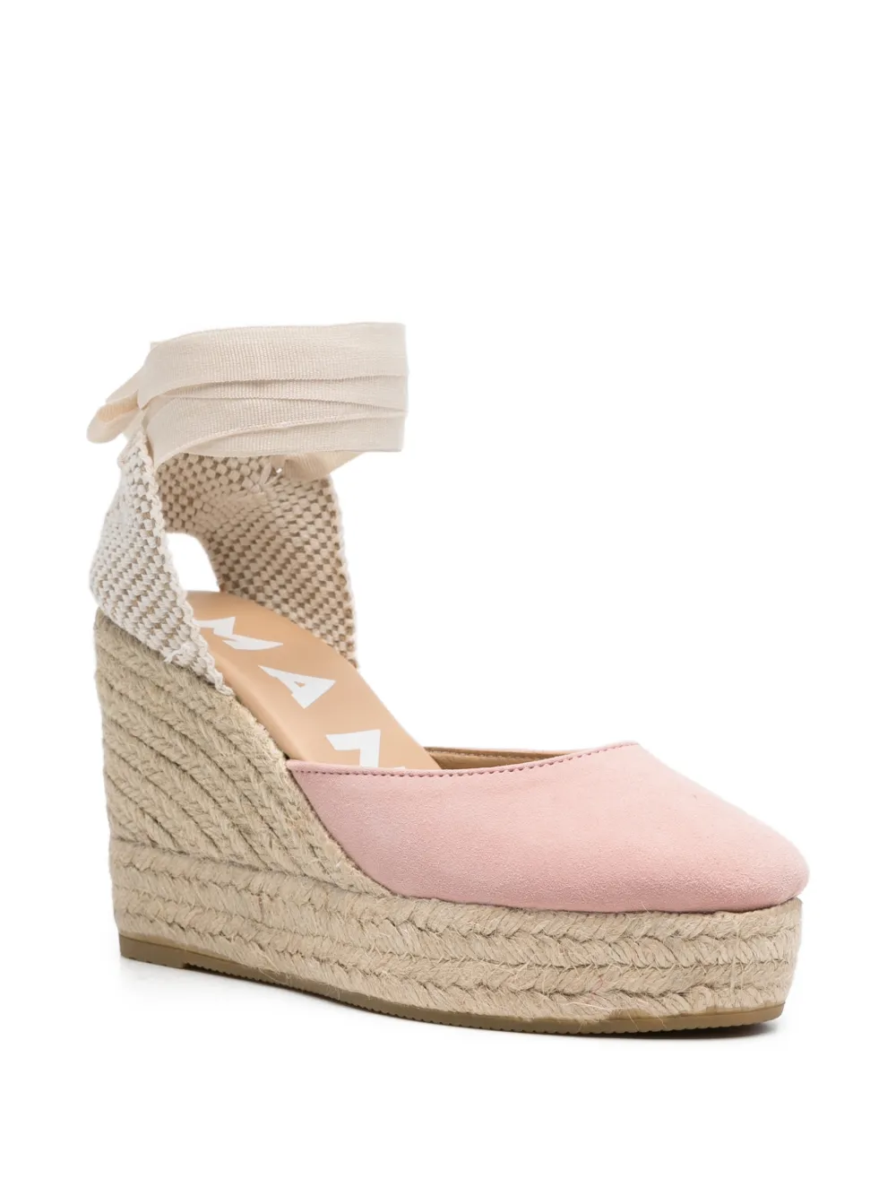 Manebi Espadrilles met gestrikte sluiting Roze