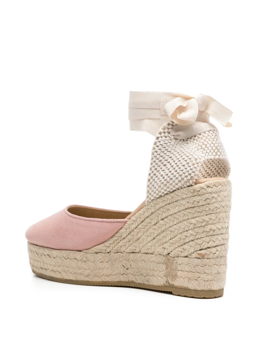 Manebi Espadrilles met gestrikte sluiting Roze