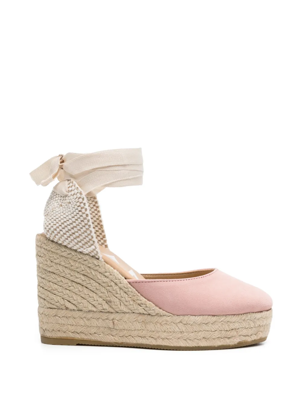 Manebi Espadrilles met gestrikte sluiting Roze