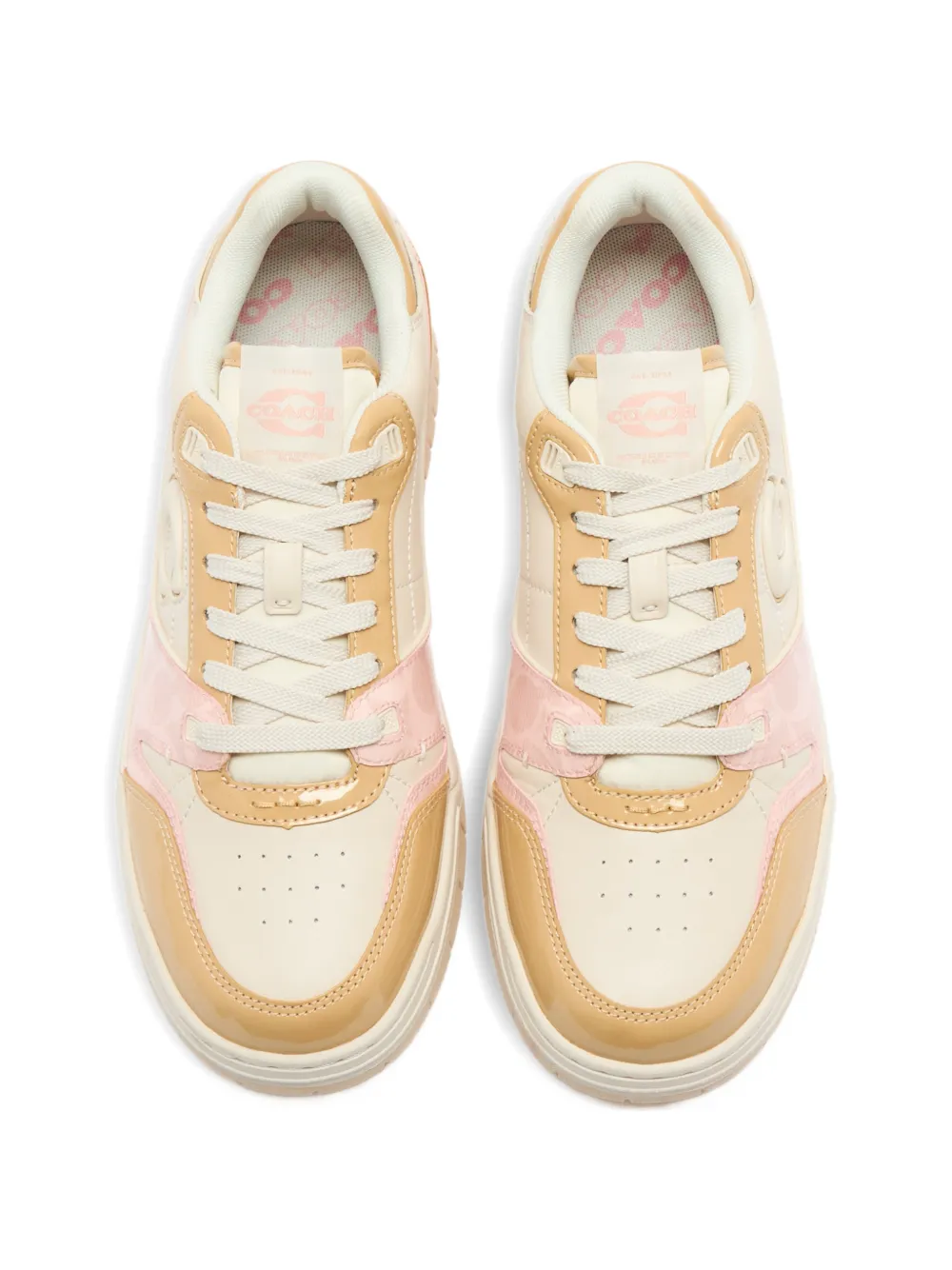 Coach Soho patent-leather sneakers Beige