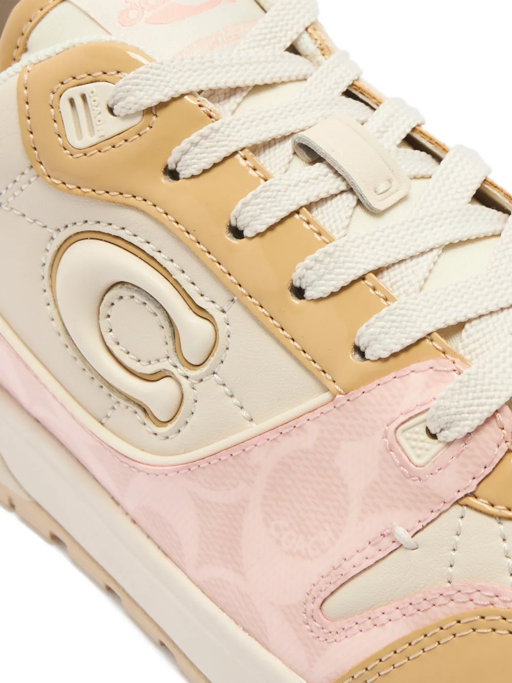 Coach Soho patent-leather sneakers Beige