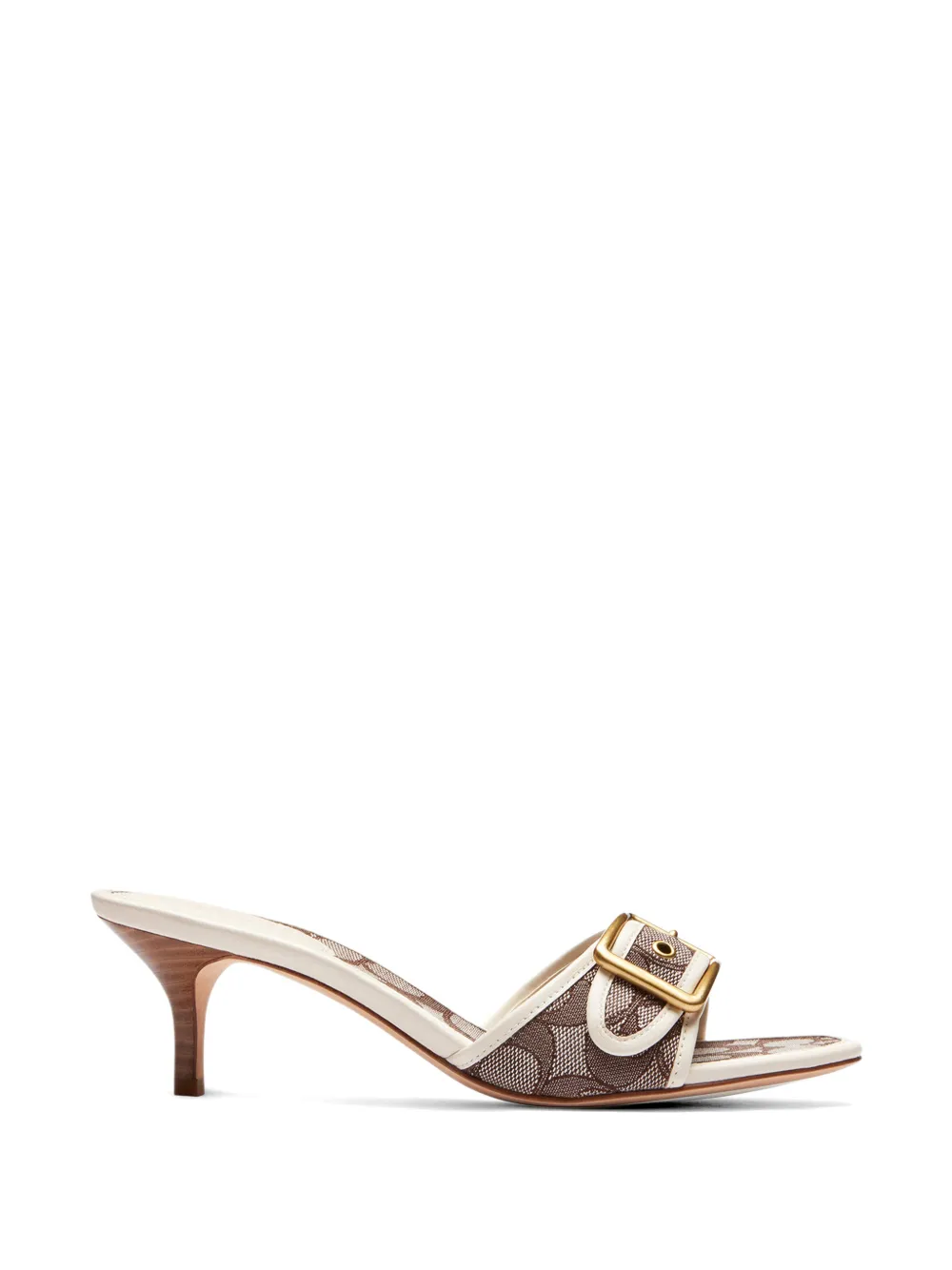 Coach - Margot monogram buckle-fastening sandals - dames - kalfsleer/kalfsleer/kalfsleer