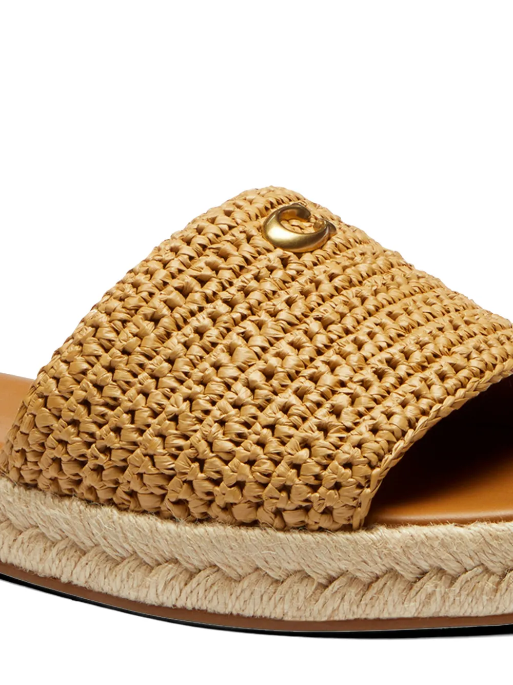 Coach Holly raffia sandals Beige