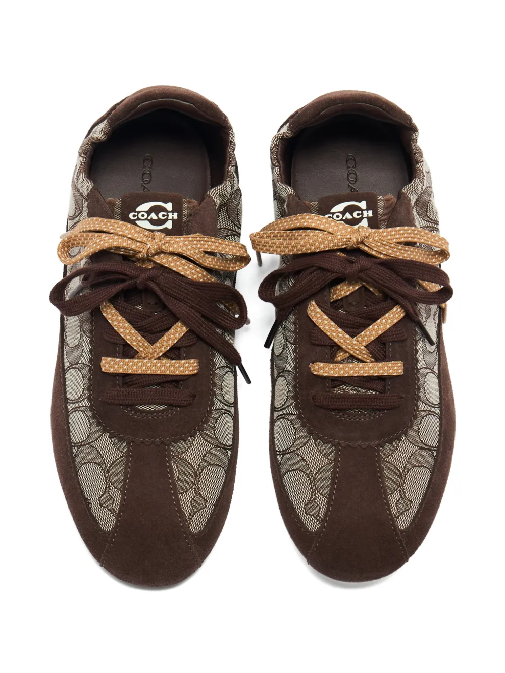 Coach In Signature monogram suede sneakers Bruin
