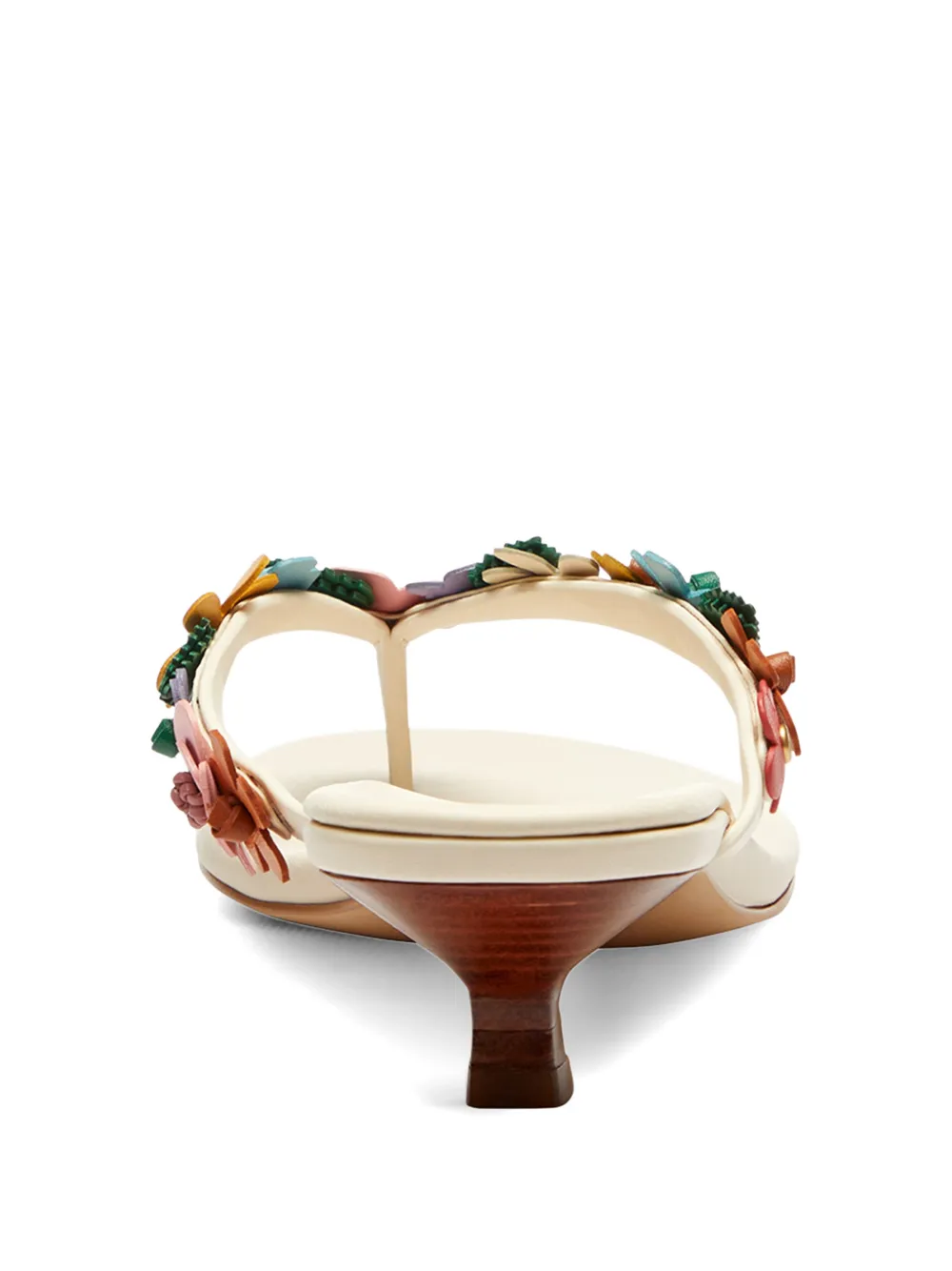 Coach floral-aplique kitten-heel sandals Beige