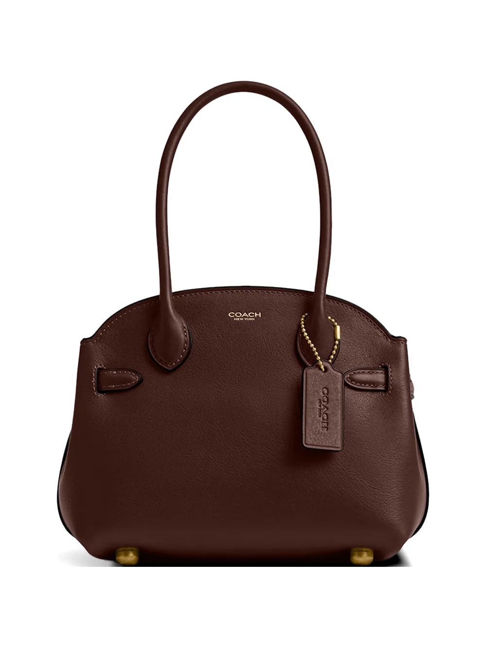 Coach Soft Empire grained leather tote bag - Marrone