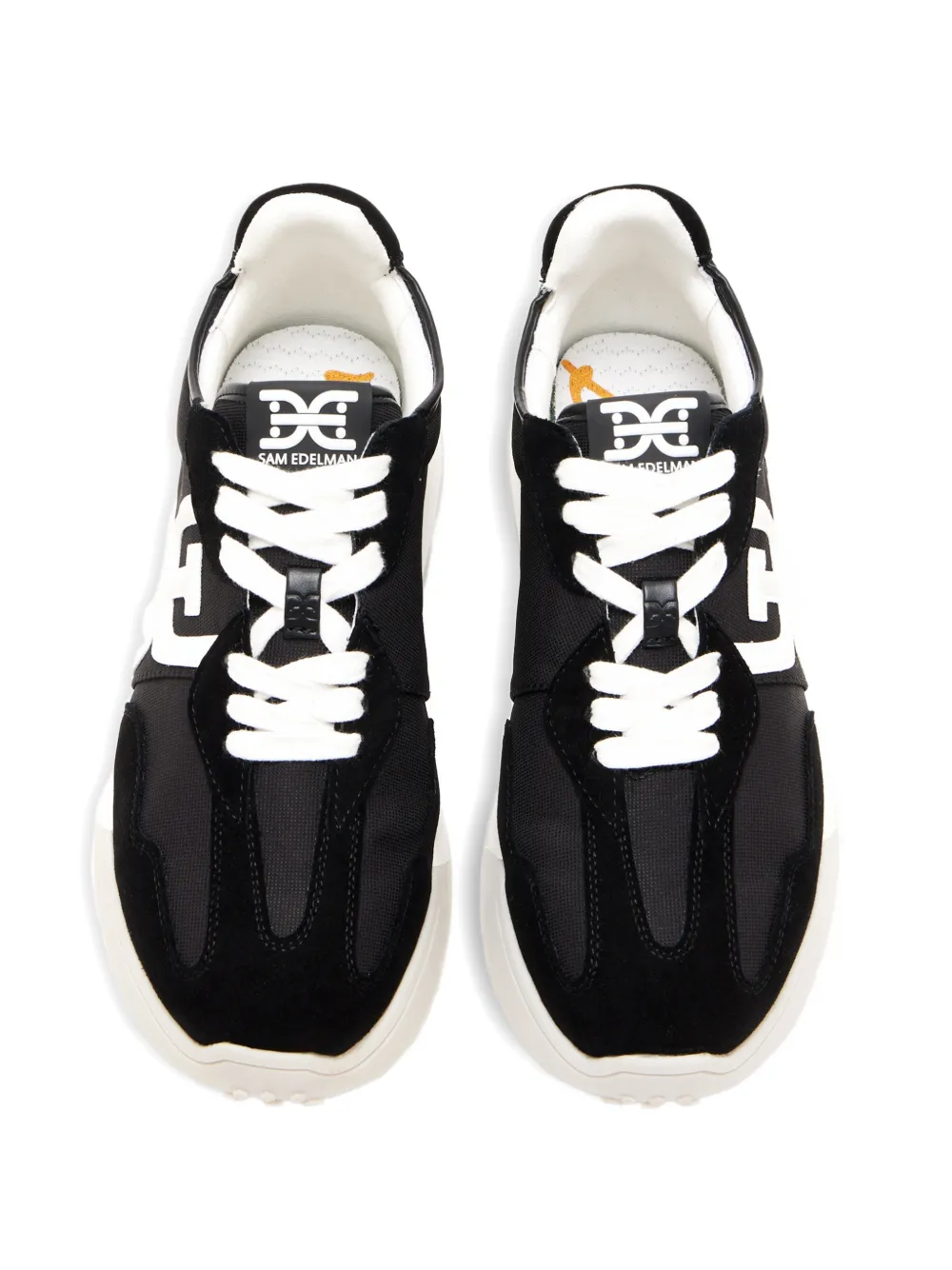 Sam Edelman Langley panelled logo-patch sneakers Zwart