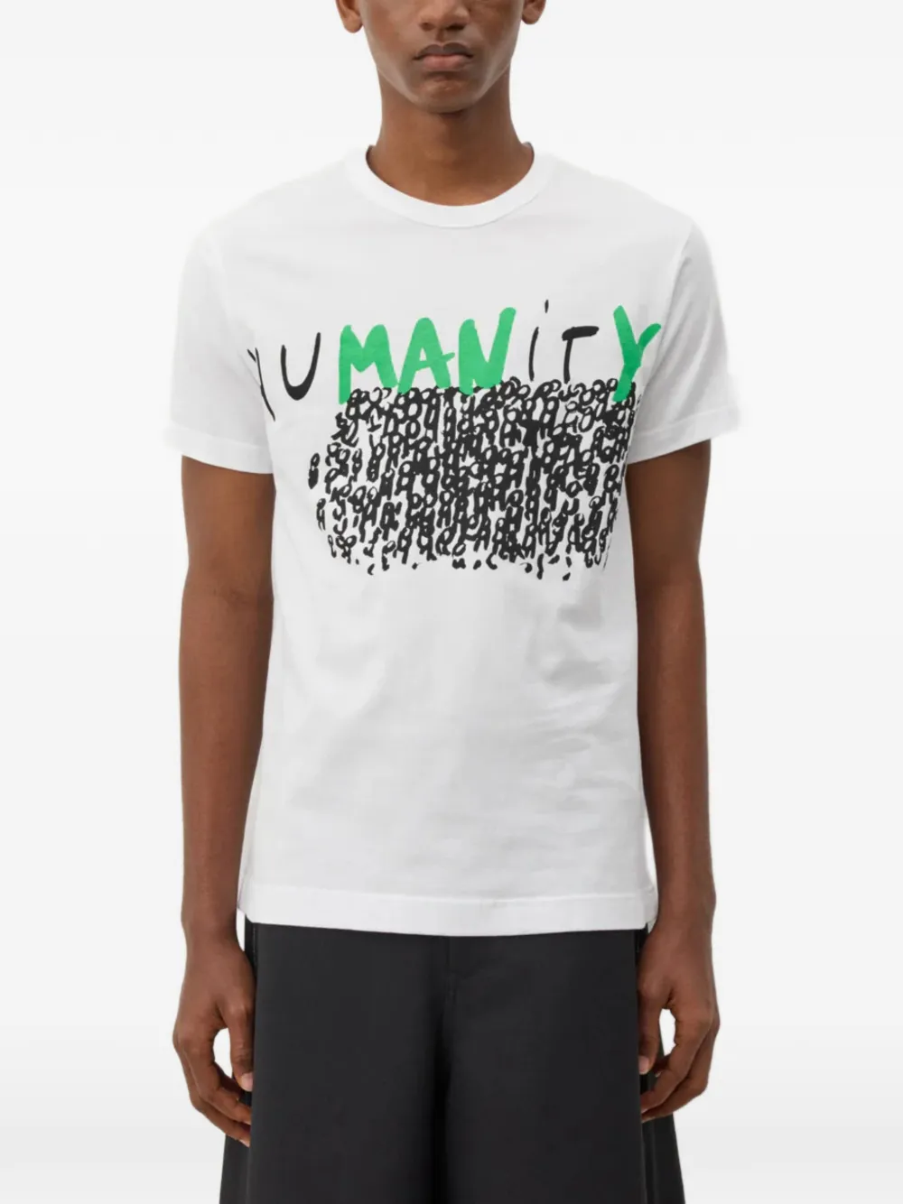 Comme Des Garçons Shirt T-shirt met grafische print en ronde hals Wit
