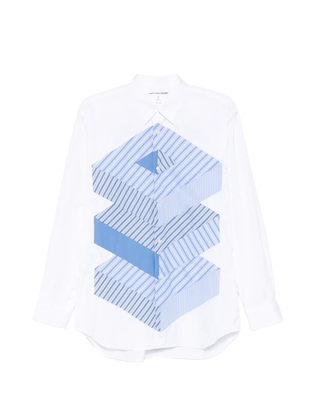 Comme Des Garçons Shirt cotton striped graphic shirt - White