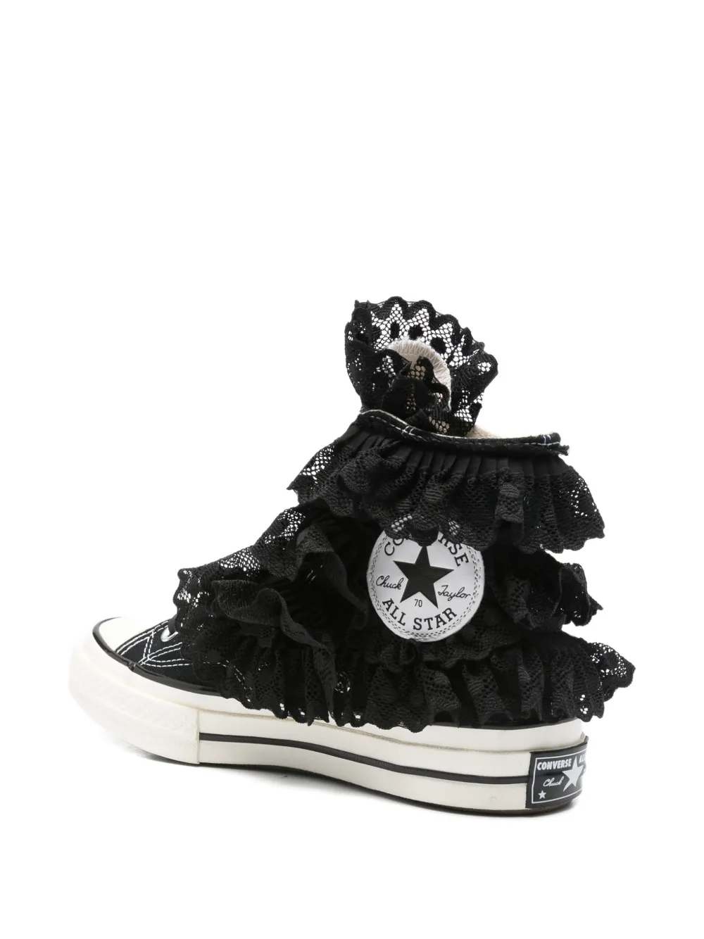 Converse Sneakers verfraaid met kant Zwart
