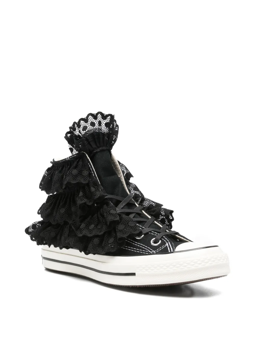 Converse Sneakers verfraaid met kant Zwart