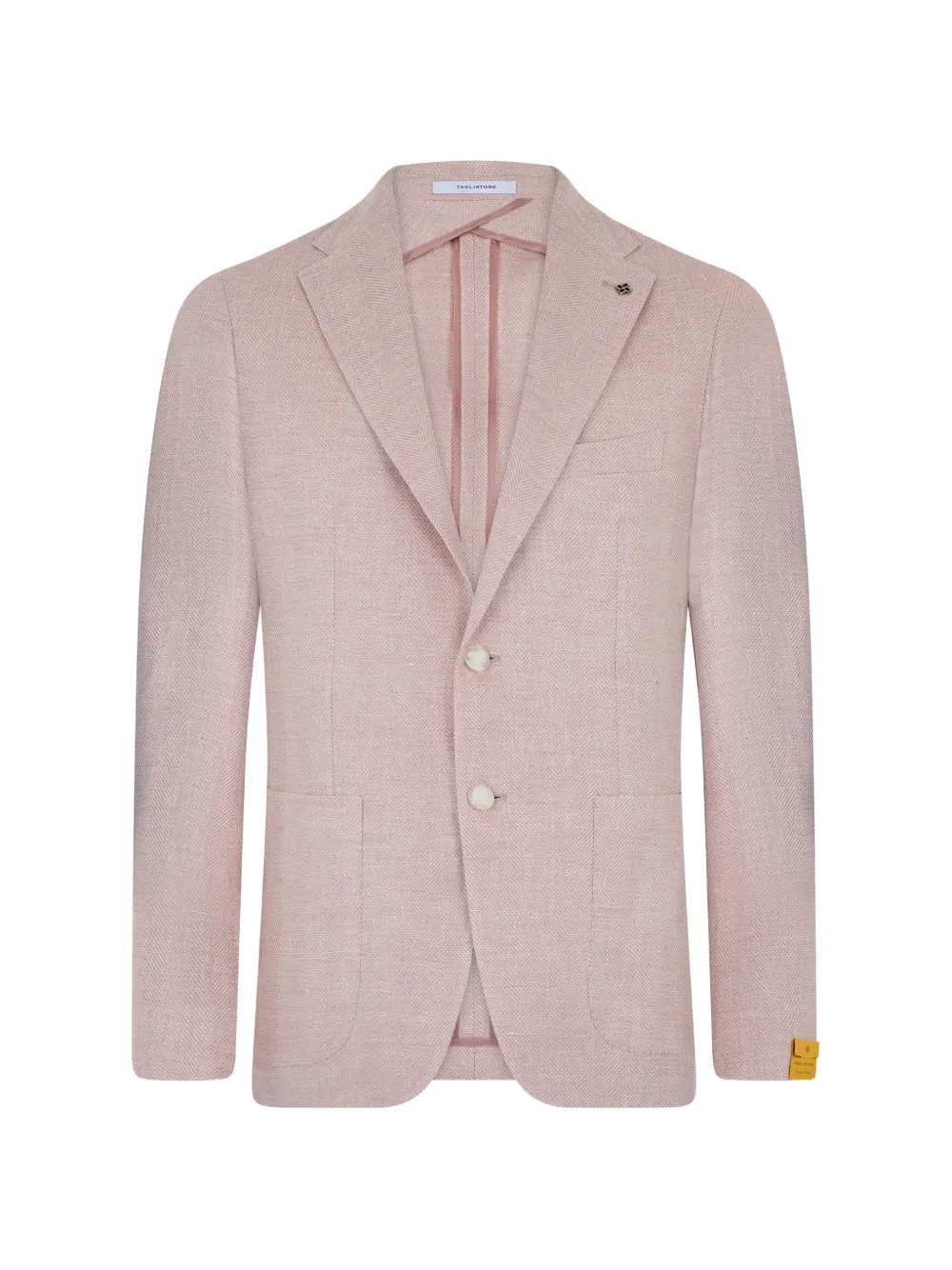 Tagliatore herringbone-pattern single-breasted blazer - Rosa