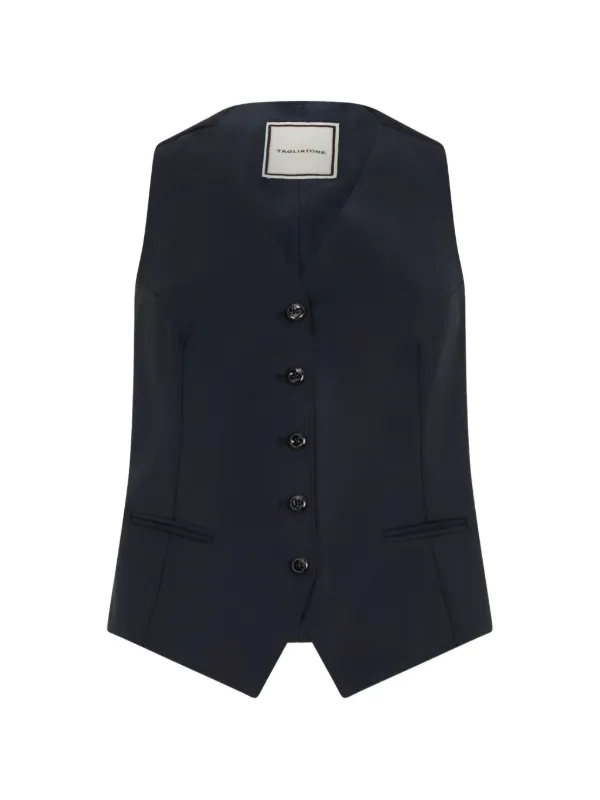 Tagliatore Button-up Waistcoat in Blue