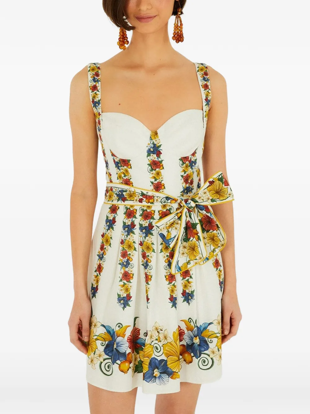 FARM Rio Mini-jurk met bloemenprint Wit