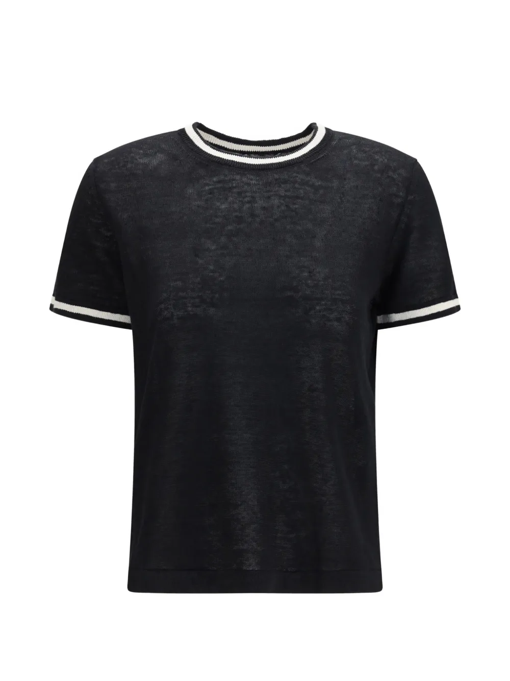 'S Max Mara striped linen T-shirt - Nero