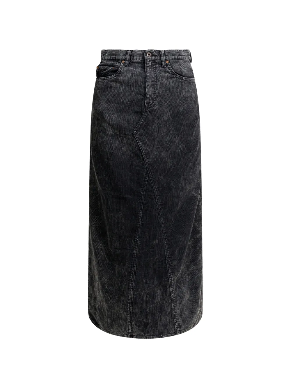 KAPITAL seam detail midi skirt - Nero