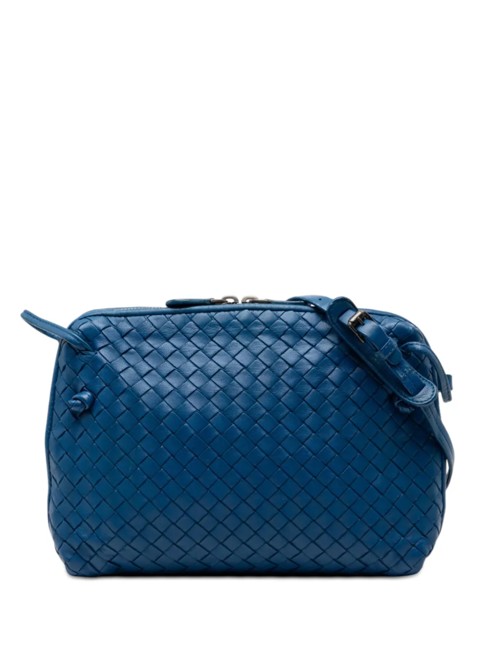 Bottega Veneta Pre-Owned 2012-2025 Nappa Intrecciato Nodini crossbody bag - Blu