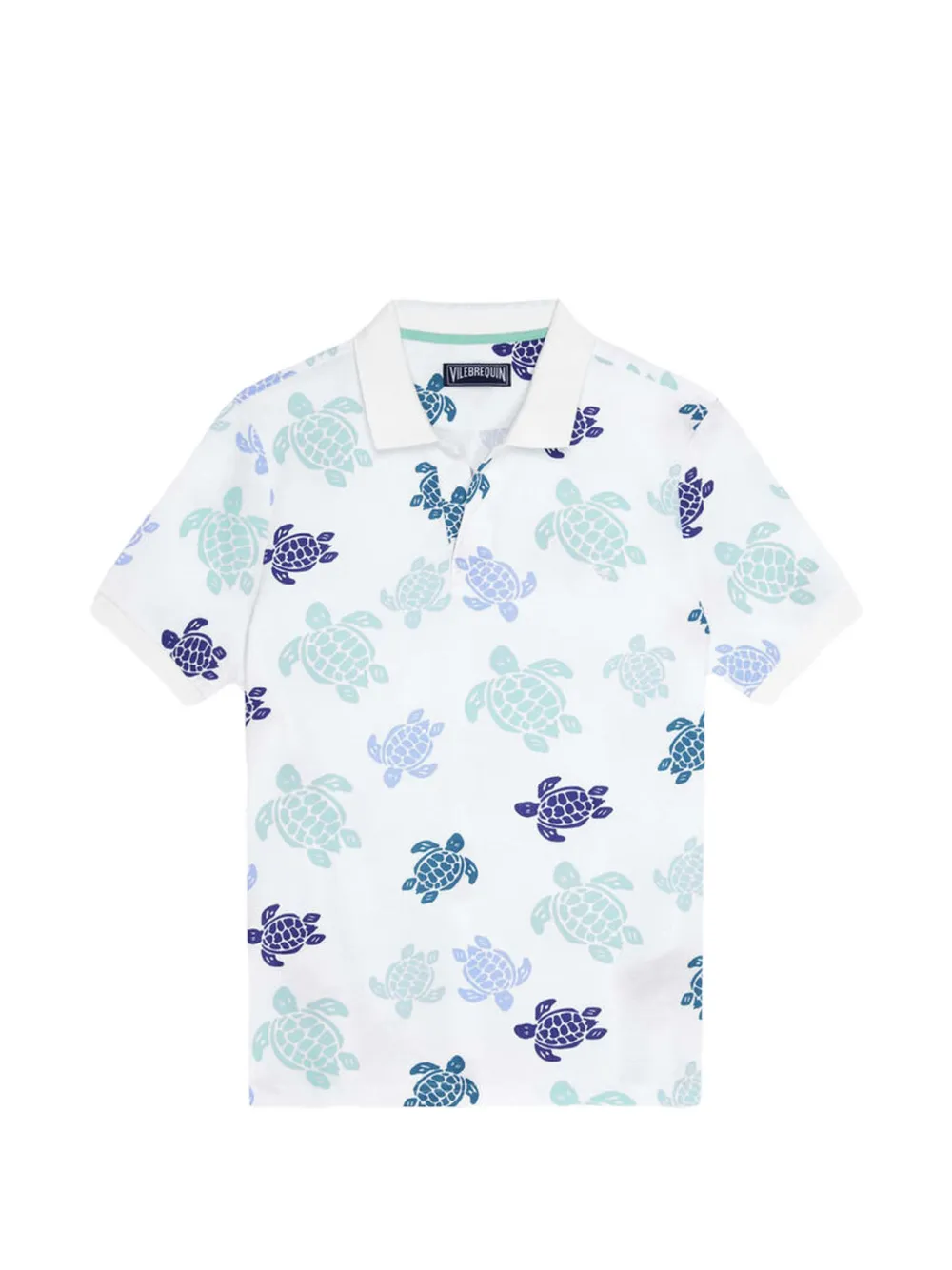 Vilebrequin turtle-pattern polo shirt - Bianco