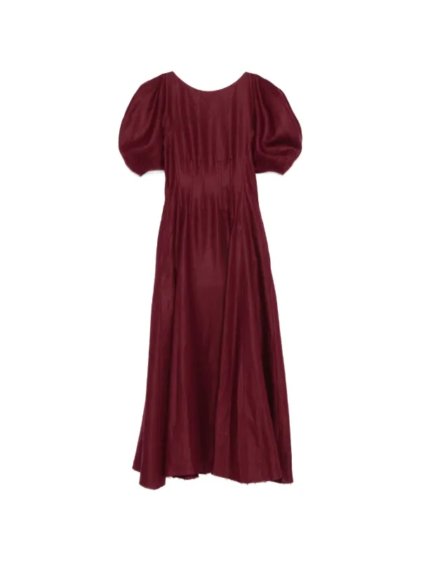 Gabriela Hearst Puff-sleeve Maxi Dress in Red