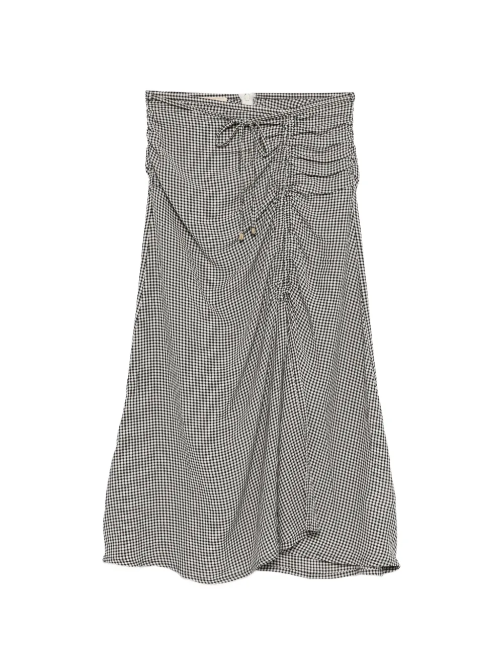 Sessùn Arletta gingham midi skirt - Nero