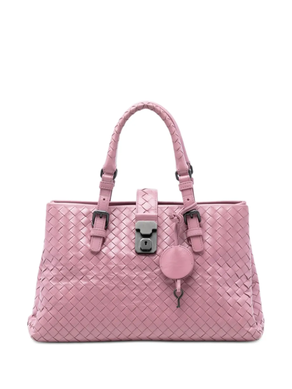Bottega Veneta Pre-Owned 2012-2025 Small Nappa Intrecciato Roma satchel - Pink