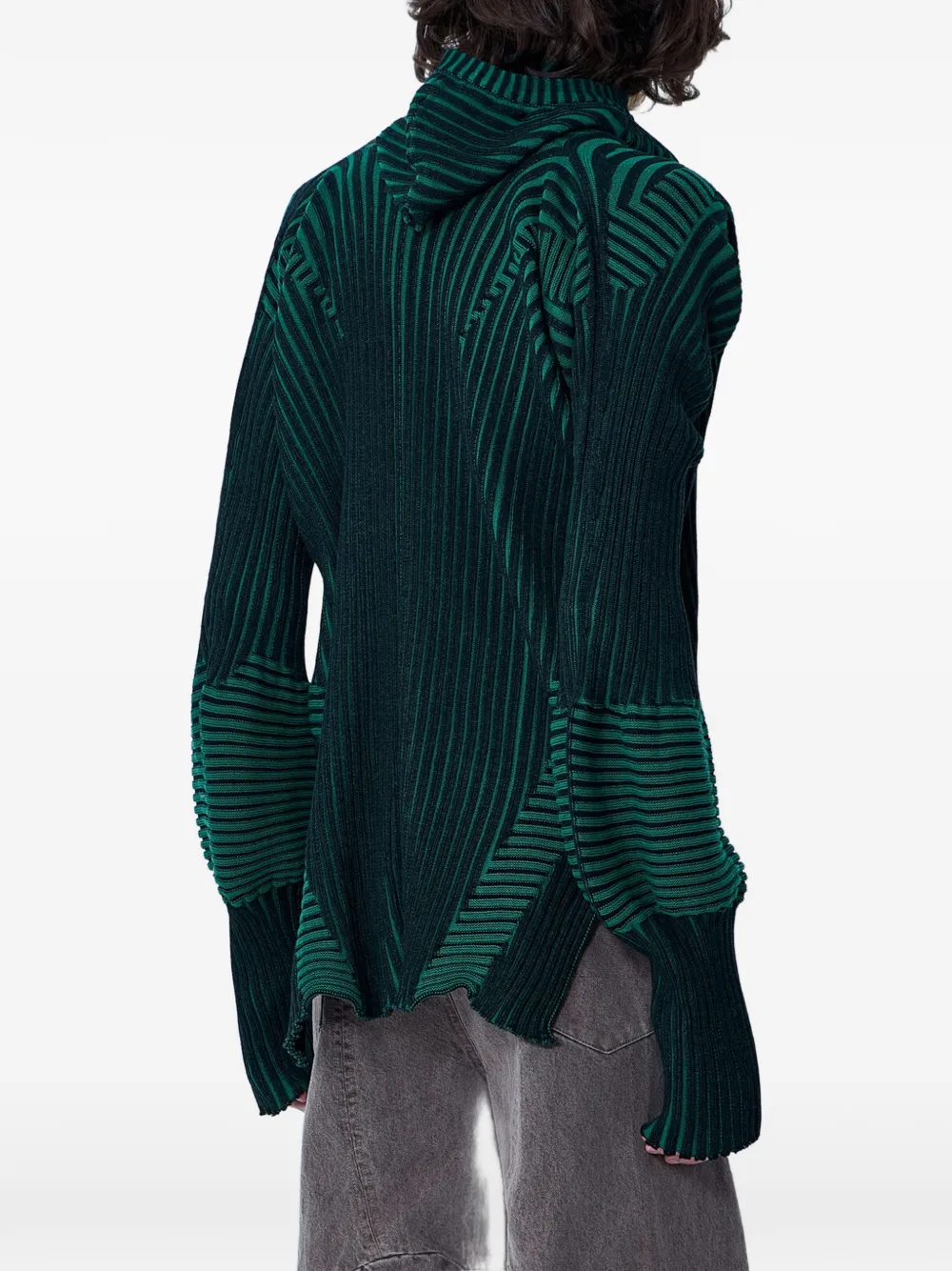  Lueder Ribbed Zip-up Jacket - Green 